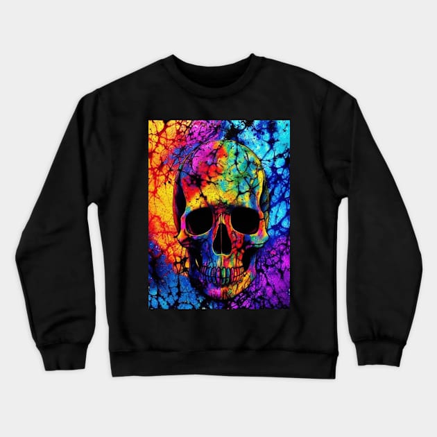 Trippy Rainbow Skull Crewneck Sweatshirt by Trip Tank